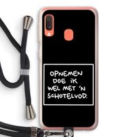 Schotelvod: Samsung Galaxy A20e Transparant Hoesje met koord