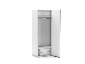 Kledingkast met twee deuren voor bij opklapbed 208 cm hoog