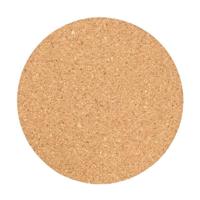 Onderzetter - set van 6x - kurk - 10 cm - rond - hittebestendig - thee / koffie