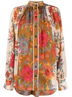 ZIMMERMANN blouse en soie Ginger à fleurs - Tons neutres