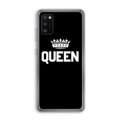 Queen zwart: Samsung Galaxy A41 Transparant Hoesje