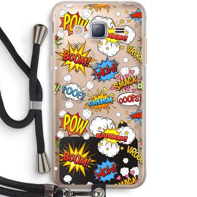 Pow Smack: Samsung Galaxy J3 (2016) Transparant Hoesje met koord