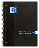 Collegeblk oxf a4+ rt 5mm 4gaats 180pag 80gr zwart | 5 stuks