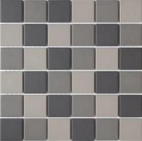 Mozaïek tegels Dover Mix Donker 5x5 Anti-slip 30,6x30,6 - Vierkant Wand en vloer Ongeglazuurd porseleinen steengoed