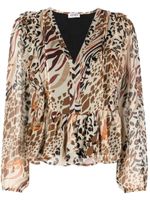 LIU JO blouse à imprimé animalier - Tons neutres