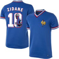 Frankrijk Retro Voetbalshirt 1971 + Zidane 10 (Photo Style)