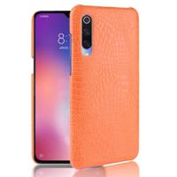 Shockproof Crocodile Texture PC + PU Case for Xiaomi Mi 9 (Yellow)