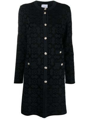 Ferragamo manteau Gancini cintré à simple boutonnage - Noir