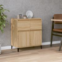 Dressoir 60x35x70 cm bewerkt hout sonoma eikenkleurig