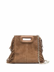 Maje mini sac cabas M à franges - Marron