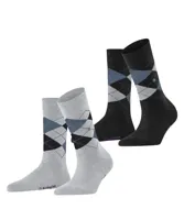 Burlington 2-paar Everyday dames sokken - Argyle - katoenen sokken met ruit print