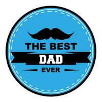 Vaderdag bierviltjes - the best dad ever - blauw - 15x stuks - cadeau onderzetters - verjaardag papa