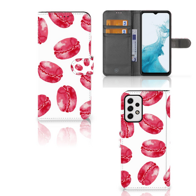 Samsung Galaxy A23 Book Cover Pink Macarons Samsung Galaxy A23 Book Cover Pink Macarons