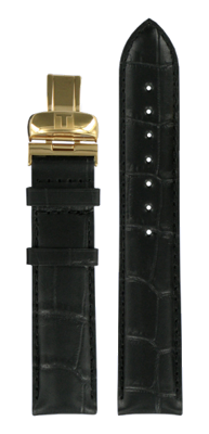 Horlogeband Tissot T0064283605200A / T600030616 / T600.510191 / Le Locle Leder Zwart 19mm