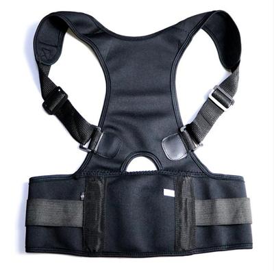 Mannelijke vrouwelijke verstelbare magnetische houding corrector korset terug mannen brace terug schouderriem lumbale ondersteuning Straight XXL (zwar