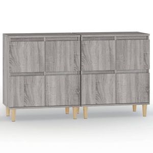 The Living Store Dressoir - Classic - Meubels - 60 x 35 x 70 cm - Grijs Sonoma eiken