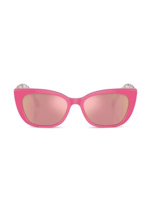 Dolce & Gabbana Kids lunettes de soleil à monture papillon - Rose