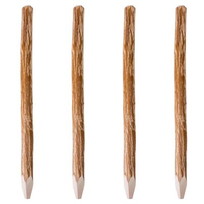 vidaXL Schuttingpalen met punt 4 st 150 cm hazelaarhout