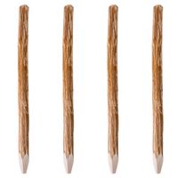 vidaXL Schuttingpalen met punt 4 st 150 cm hazelaarhout - thumbnail