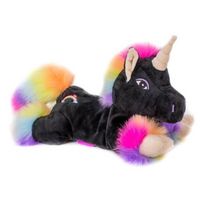 Magnetron knuffel zwarte unicorn 18 cm - Opwarmknuffels - thumbnail