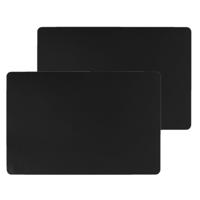 Secret de Gourmet tafel placemat PU- Set van 4x stuks -leer/leer look - zwart - 45 x 30 cm - Tafel o - thumbnail