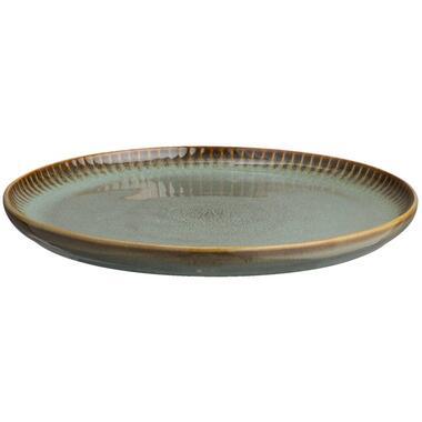 Ontbijtbord Camille - groen - stoneware - Ø22 cm - Leen Bakker