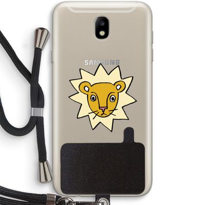 Kleine leeuw: Samsung Galaxy J7 (2017) Transparant Hoesje met koord