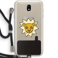 Kleine leeuw: Samsung Galaxy J7 (2017) Transparant Hoesje met koord
