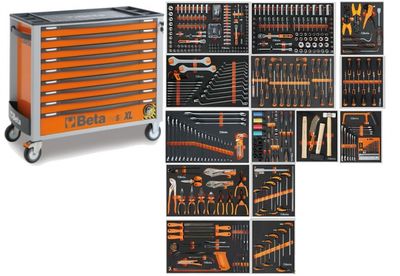 Beta 2400S XLO9/E-XL | Gereedschapswagen | 9 laden | Oranje | 495-delig - 024006251