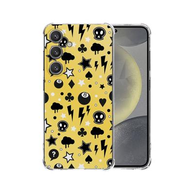 Samsung Galaxy S25 Plus Hoesje - Punk Yellow TPU Antishock Samsung Galaxy S25 Plus Hoesje - Punk Yellow TPU Antishock