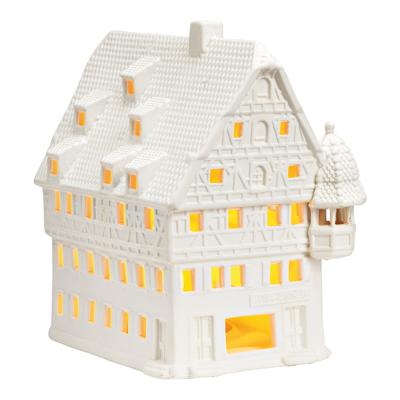 Wurm Lichthaus Marien-Apotheke Rothenburg van porselein, wit (B/H/D) 13x18x18cm