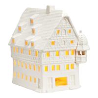 Wurm Lichthaus Marien-Apotheke Rothenburg van porselein, wit (B/H/D) 13x18x18cm