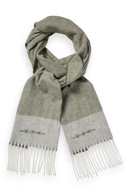 van Gils Sjaal Groen Met Herringbone Dessin van Gils Sjaal Groen Met Herringbone Dessin