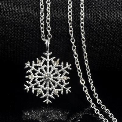 3 stuks charmes kristal sneeuwvlok Zirkoon Flower kerst kettingen
