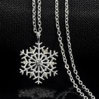 3 stuks charmes kristal sneeuwvlok Zirkoon Flower kerst kettingen