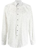 Karl Lagerfeld chemise fleurie à manches longues - Blanc