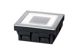 Paulmann 93774 Cube Inbouwlamp op zonne-energie 0.24 W Warmwit RVS, Helder