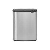 Brabantia Bo Touch Bin Afvalemmer - 60 liter - kunststof binnenemmer - matt steel fingerprint proof 223082