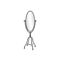 Staande spiegel DKD Home Decor Zwart Metaal Kristal 61 x 62 x 174 cm
