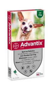 Advantix Spot-On Hond 40/200 tot 4kg - 4 pip