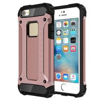 Harde Armor TPU + PC combinatie Case voor iPhone SE & 5 & 5s (Rose Gold)