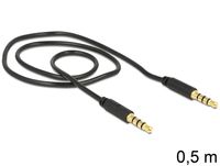 DeLOCK 3.5mm - 3.5mm, 0.5m audio kabel 0,5 m Zwart - thumbnail