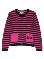 SONIA RYKIEL ENFANT cardigan en coton à rayures - Noir - thumbnail