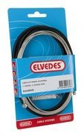 Elvedes Remkabel set universeel 1800/2350 mm zwart/zilver