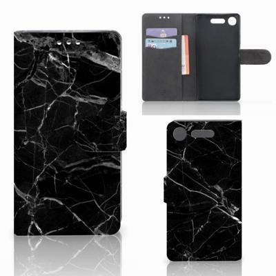 Sony Xperia XZ1 | Bookcase | Marmer Zwart - Origineel Cadeau Vader