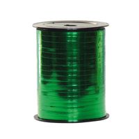 Metallic groen rol cadeau lint 250 m - thumbnail