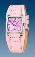 Horlogeband Festina F16181-B Onderliggend Leder Roze 17mm