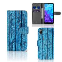 Huawei Y5 (2019) | Book Style Case | Wood Blue