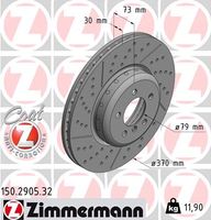 Remschijf FORMULA F COAT Z ZIMMERMANN, Remschijftype: Verzonken, u.a. für BMW