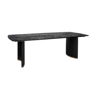 PTMD Ostara Black Mango Wood Diningtable 280cm Gold Leg